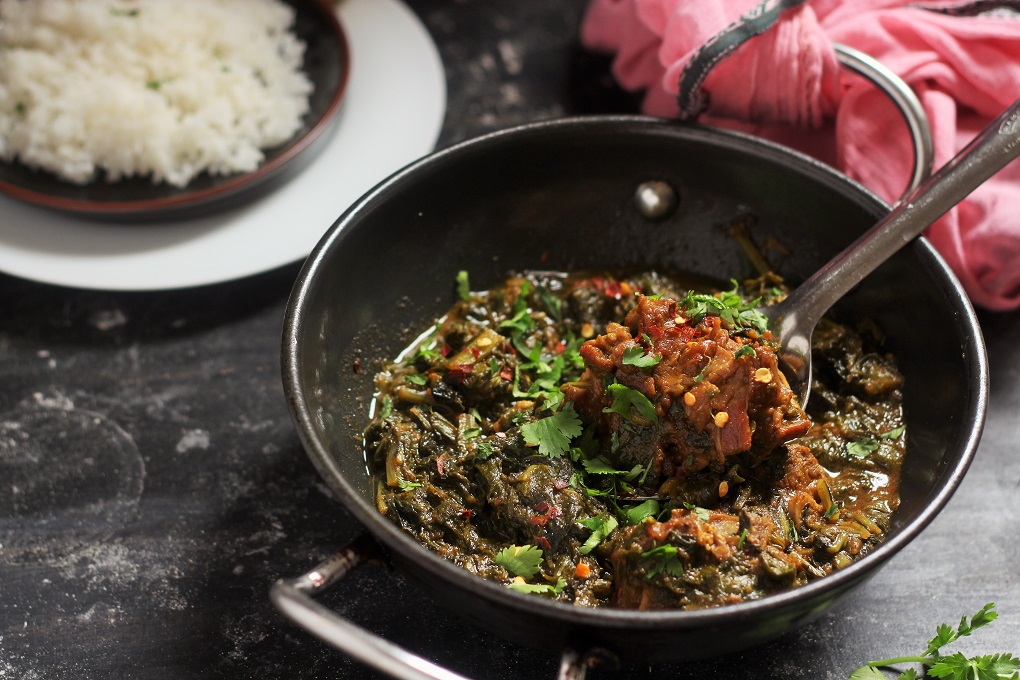 Palak Gosht recipe, Spinach Mutton curry Fas Kitchen