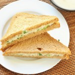 CHICKEN MAYONNAISE SANDWICH-delicious and easy to make chicken mayonaise sandwich made with things already available at home