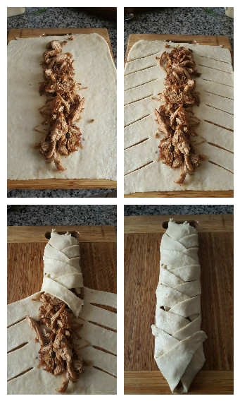 how to fold chicken bread pictorial