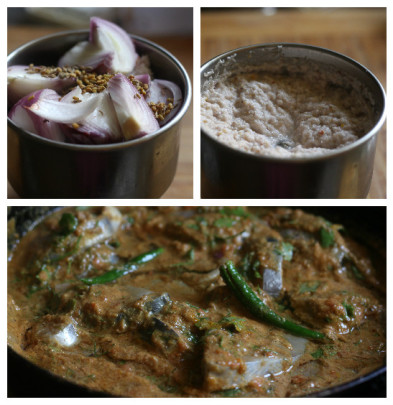 fish curry collage