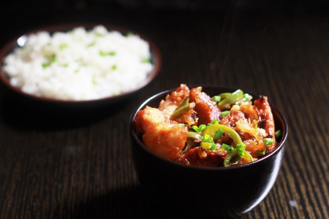 Chicken Manchurian Dry Recipe is a tasty and easy to make manchurian recipe. The coating for this chicken is perfect for frying. Strong flavor, but there’s not an overpowering amount of it – just enough to coat the chicken which is all you need. And it’s because the coating has such great flavor that you won't even bother with making the additional sauce and eat the pieces right away!