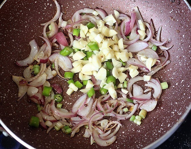 frying onion