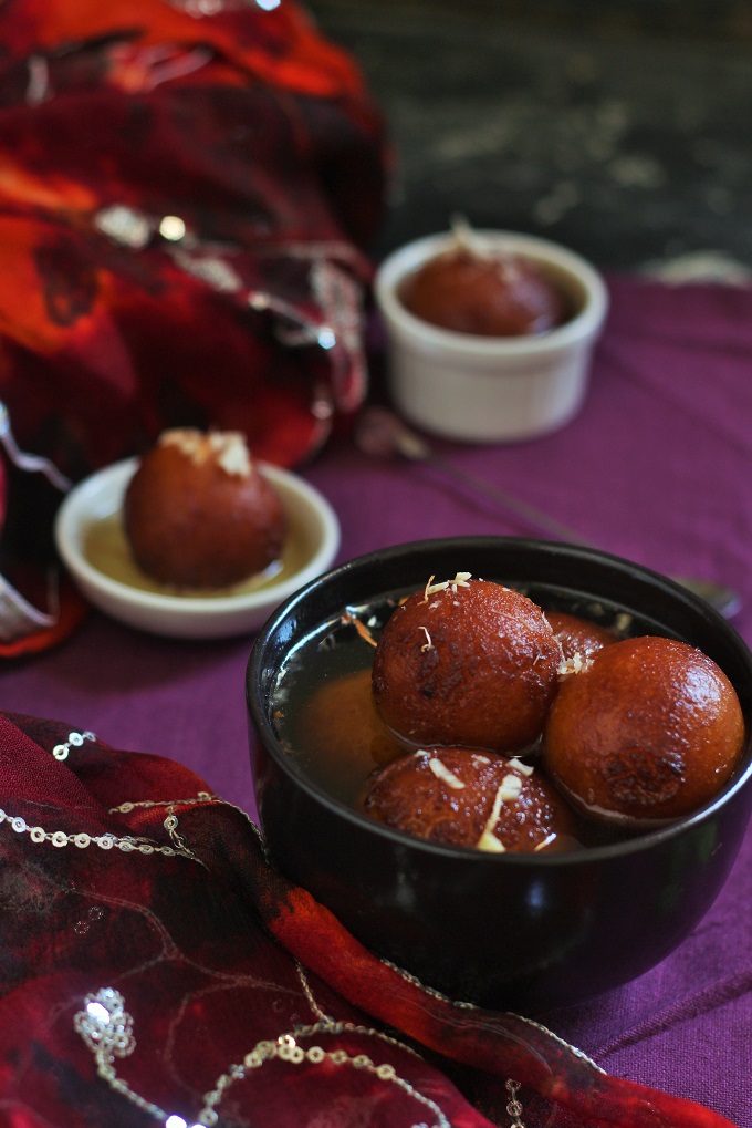 Gulab Jamun recipe with Milk Powder. An immensely popular Indian dessert, made to perfection with milk powder with few simple techniques which will never fail you for the most soft and moist gulab jamuns ever.