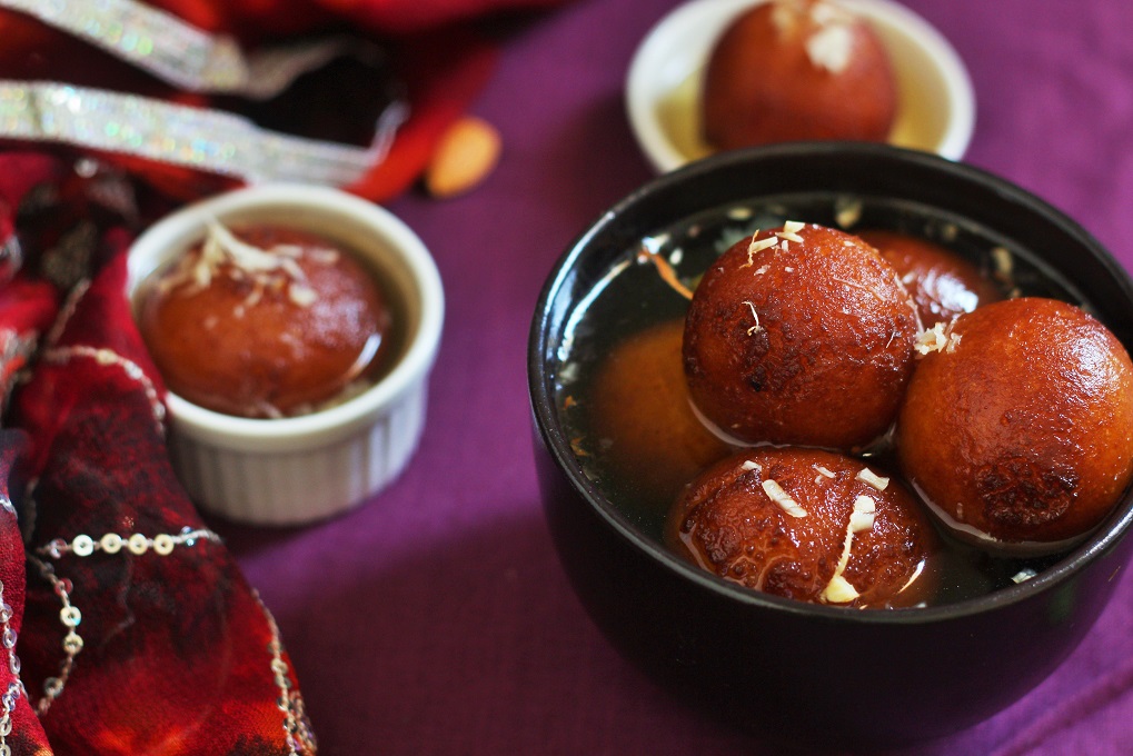 Gulab Jamun recipe with Milk Powder. An immensely popular Indian dessert, made to perfection with milk powder with few simple techniques which will never fail you for the most soft and moist gulab jamuns ever.