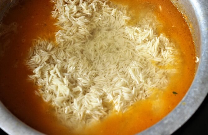 water added to rice