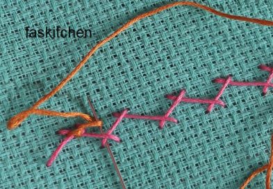 tied herringbone stitch