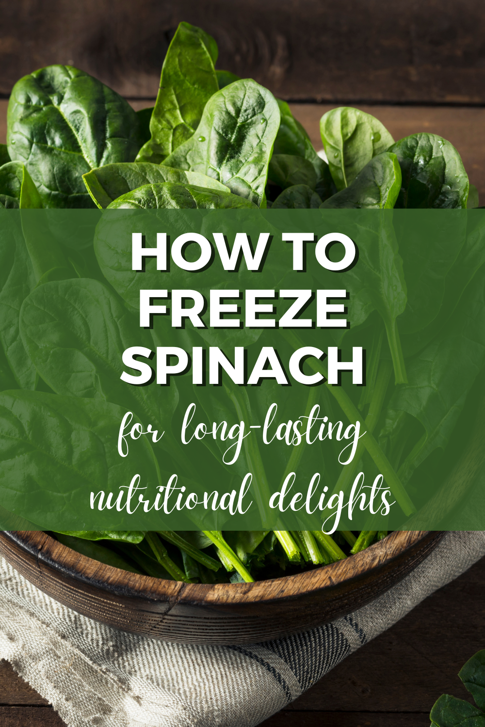How To freeze spinach pin