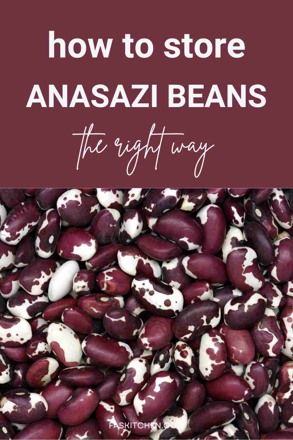 Anasazi beans storing